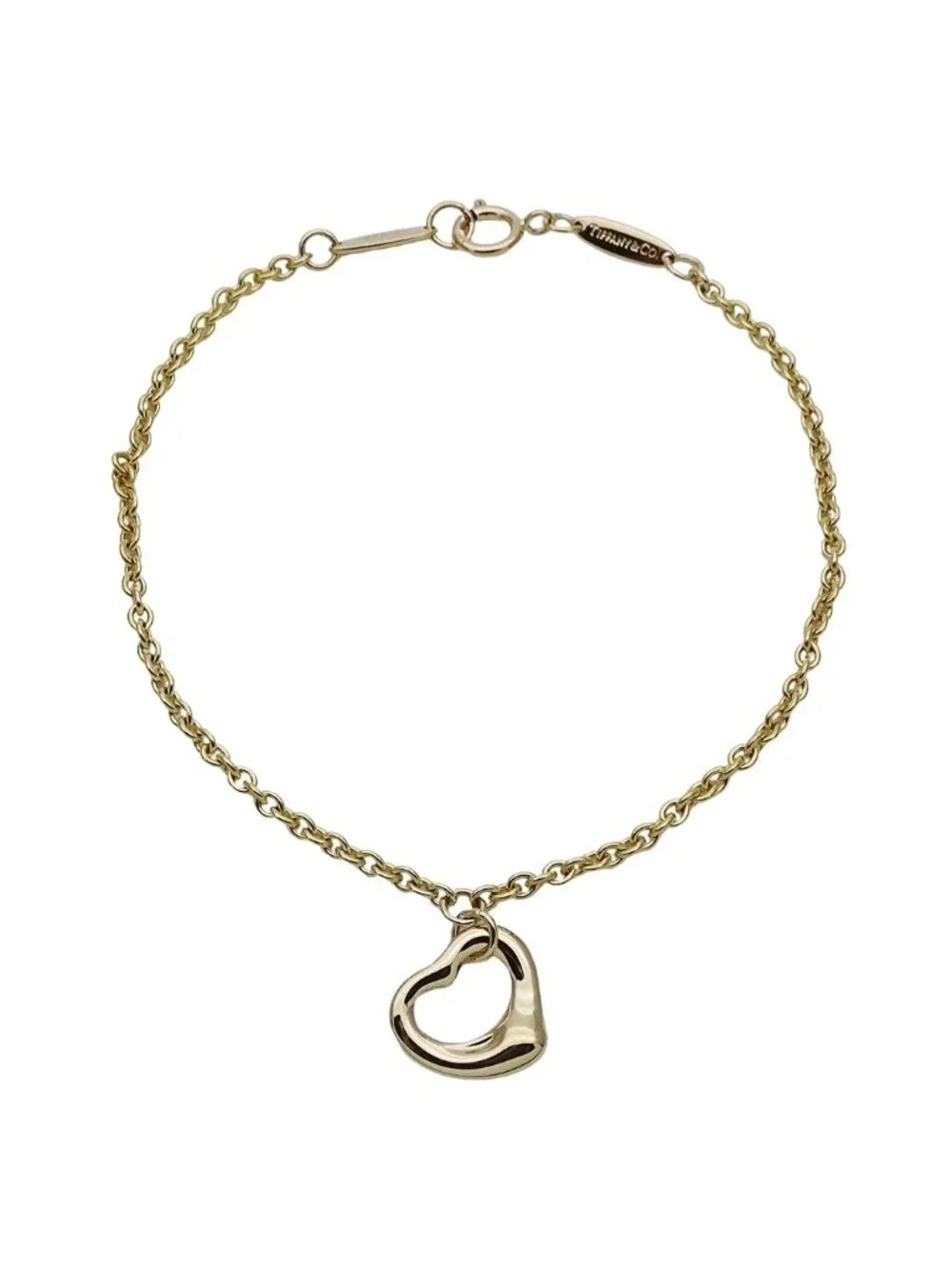 Tiffany & Co Bracelet Elsa Peretti Open Heart Yellow Gold Polished